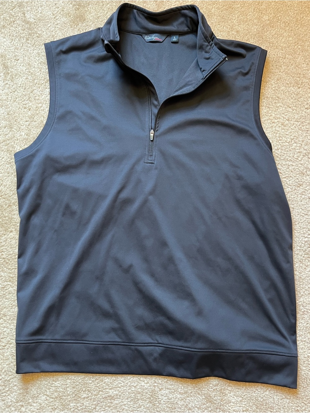 Lot of 2 Walter Hagen Mens Golf Vests Black & Slate Grey Size Large Quarter Zip - Picture 4 of 8